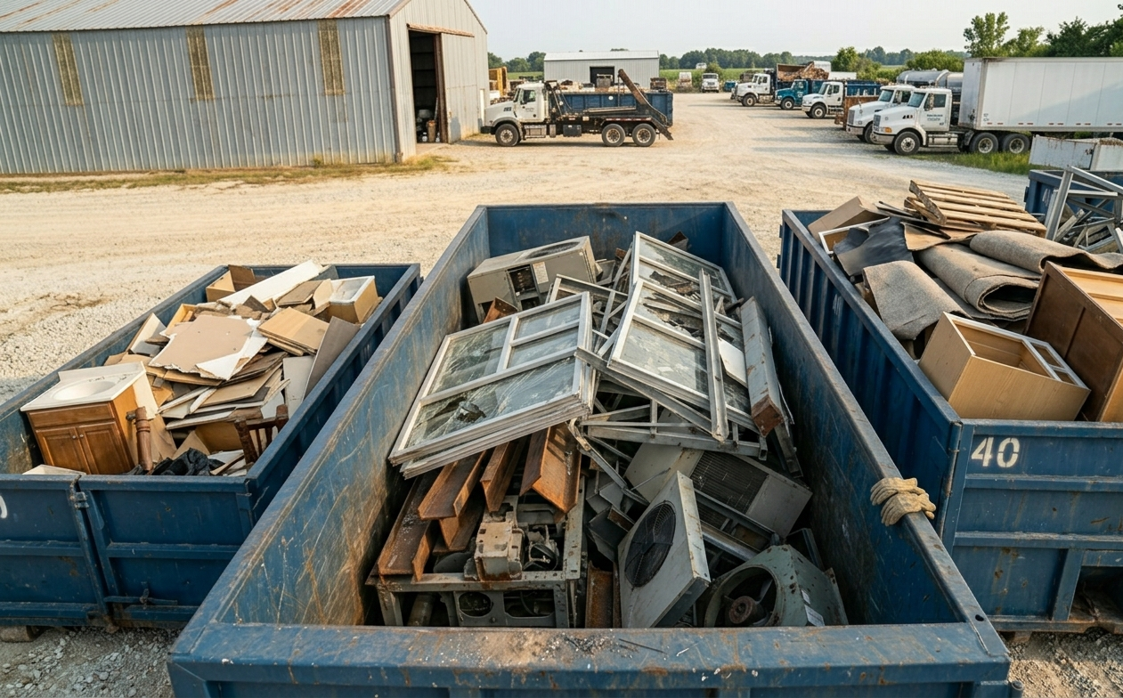 Roofing shingle disposal dumpster rental in Tyler TX